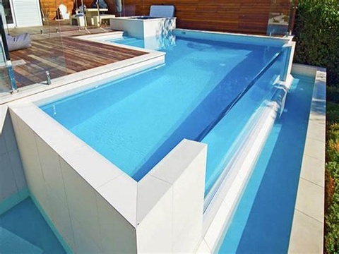 Images pour prendre en charge sur la piscine de fenêtre en acrylique à 4 côtés - leyu