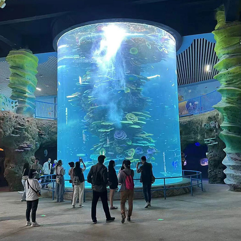 Ang Cast Malaking Diameter Acrylic Aquariums ay handa nang ipadala - leyu acrylic