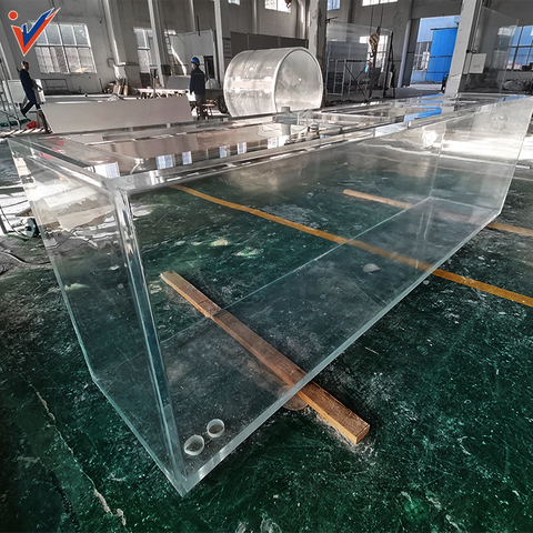 Huishoudelijke meubels luxe glazen tafel salontafel met aquarium theetafel en aquarium-lleyu