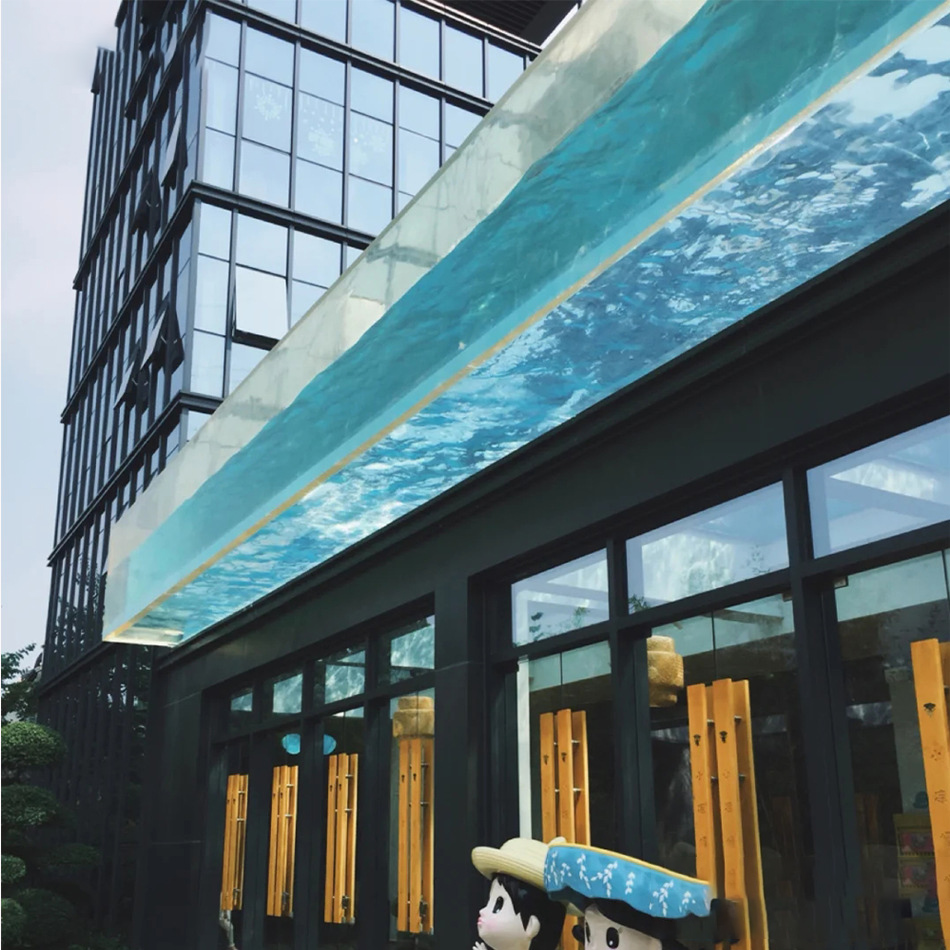 Inštal&aacute;cie akryl&aacute;tov&yacute;ch panelov na 4 bočn&eacute; priehľadn&eacute; baz&eacute;ny-Leyu Aquarium Acrylic Factory - Leyu