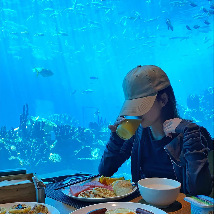Aquarium Cafe shop ima akrilne prozore akrilne akvarijske tunele i akrilne rezervoare za ribice - Leyu